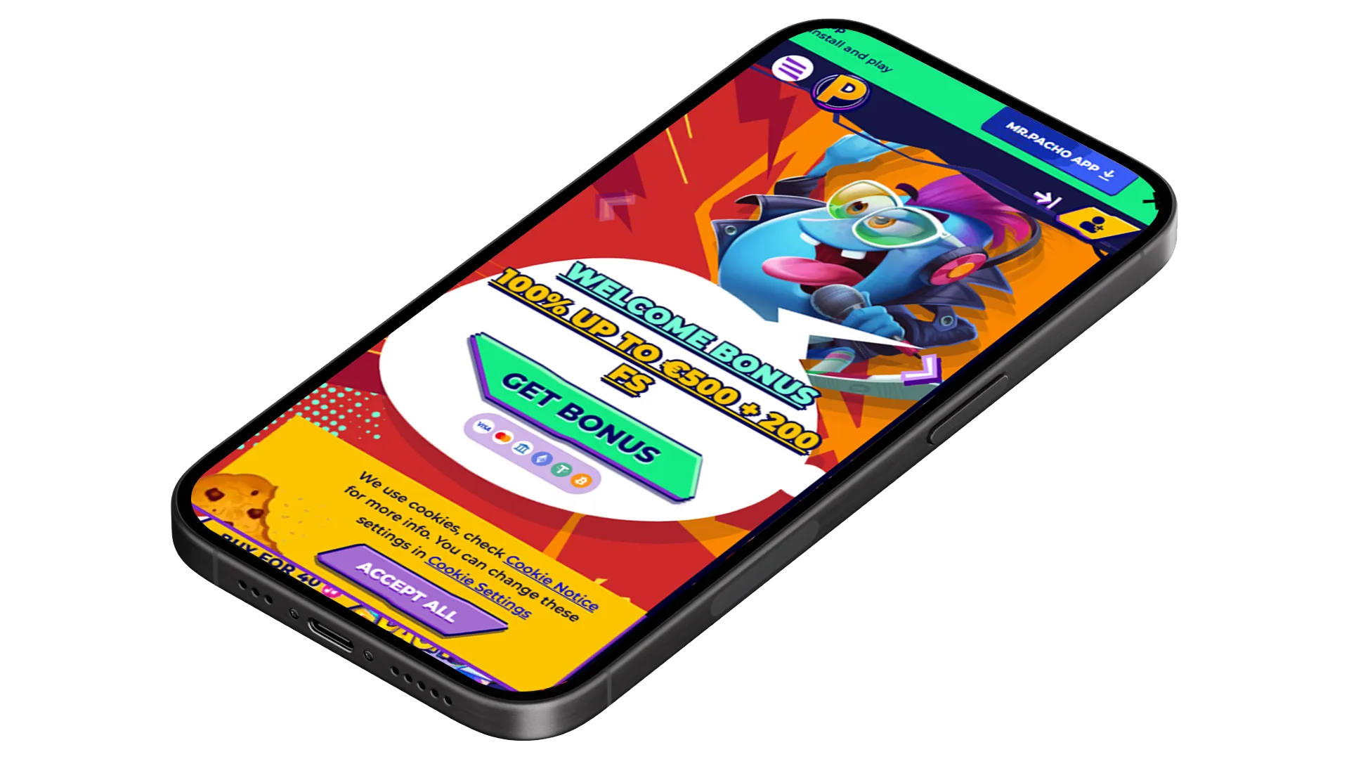 MrPacho Casino App-Screenshot